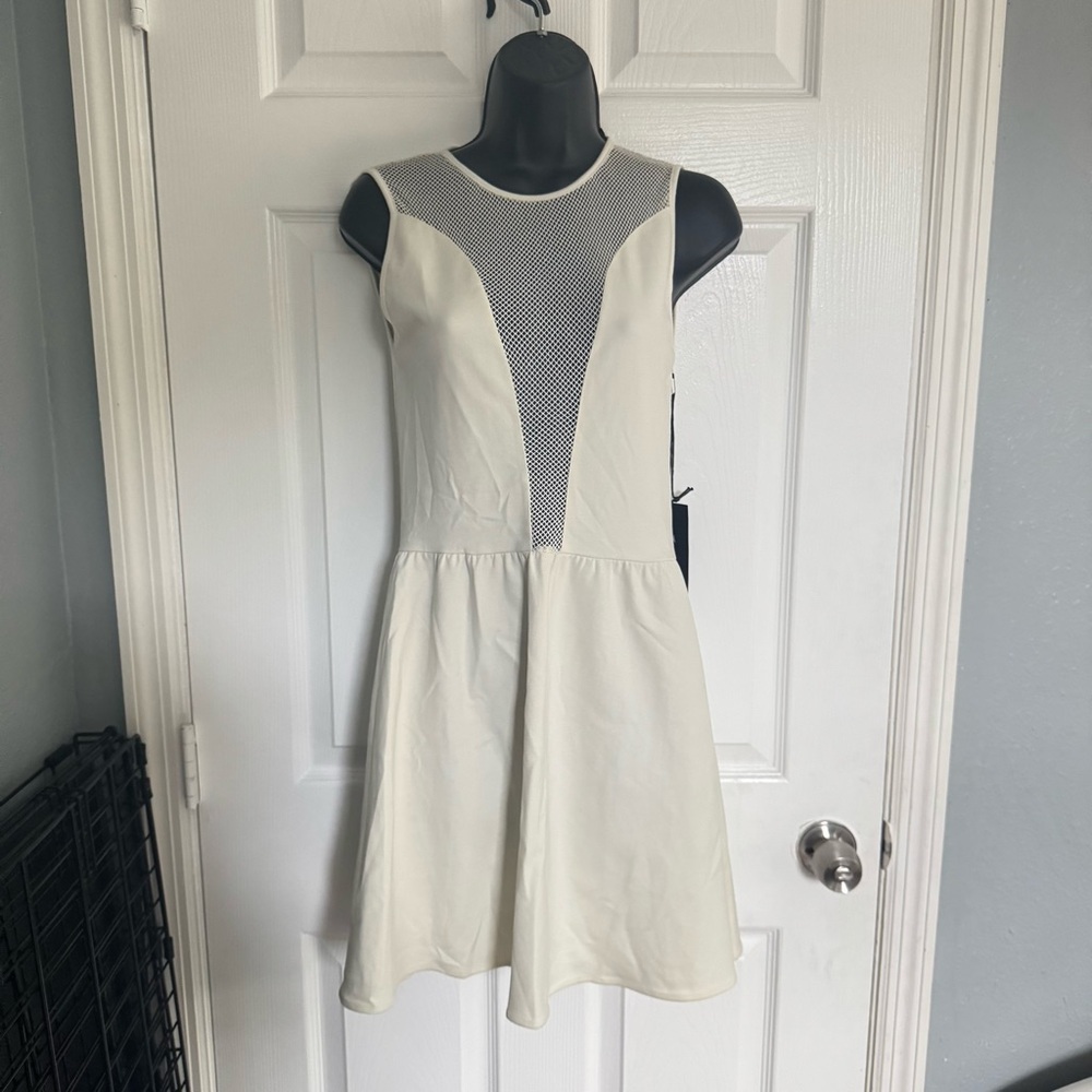 NWT For Love And Lemons Lulu White Mesh Mini Dress - size M